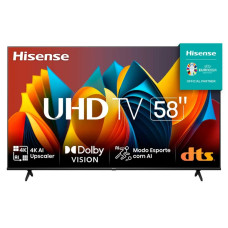 Smart TV Hisense 58 Pol 4K 58A6K - HDMI-  USB Conexão -  Wi-Fi Modo Jogo PLUS